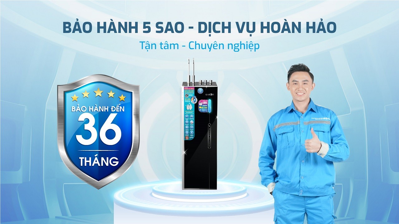 Máy lọc nước nóng lạnh Hydro-ion kiềm Karofi KAE-HKT68