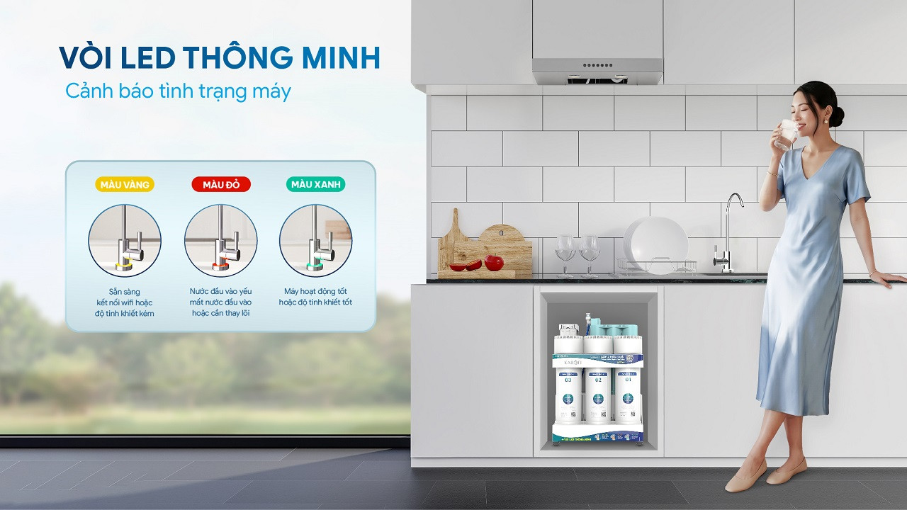 Máy lọc nước Karofi KAQ-U96 PRO - Canxi