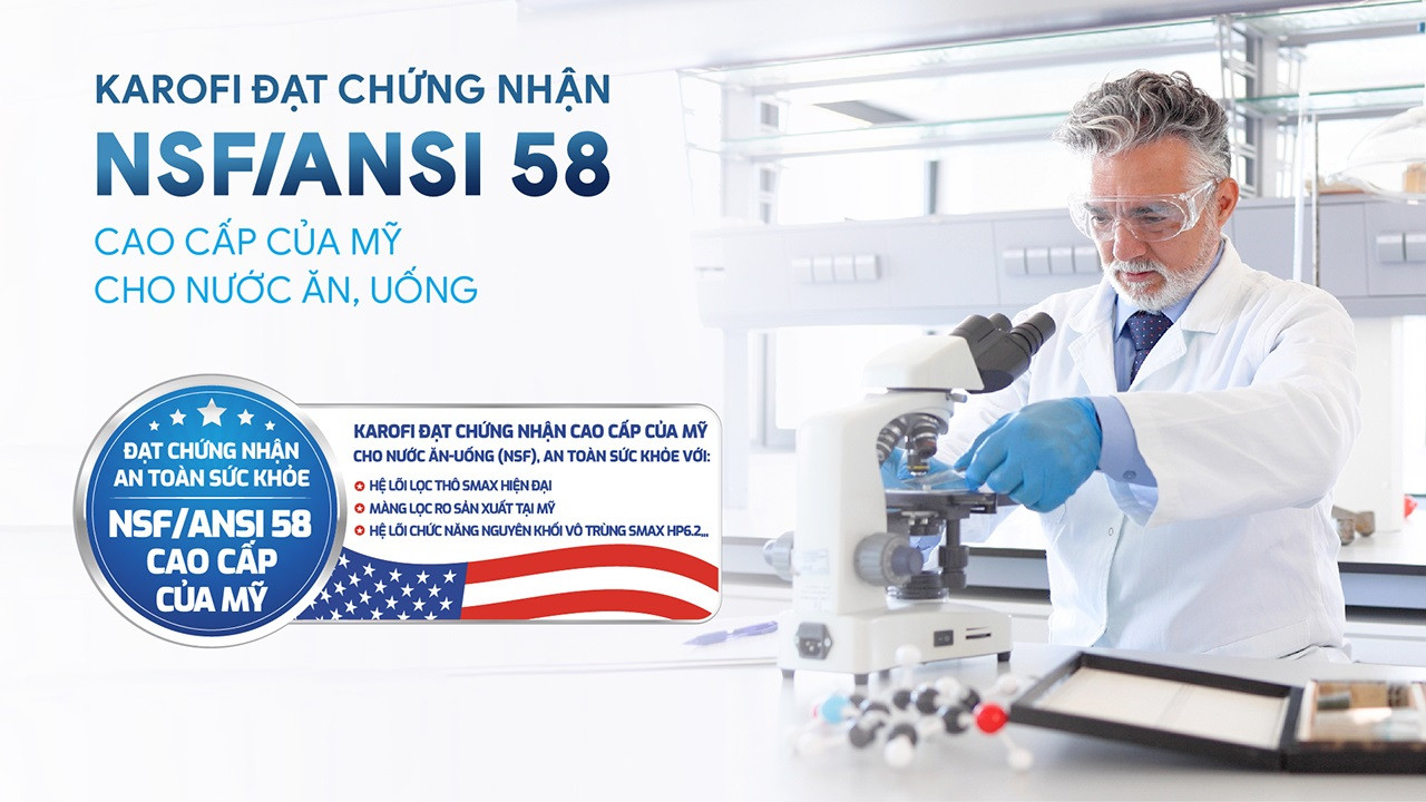 Máy lọc nước Karofi KAQ-U96 PRO - Canxi