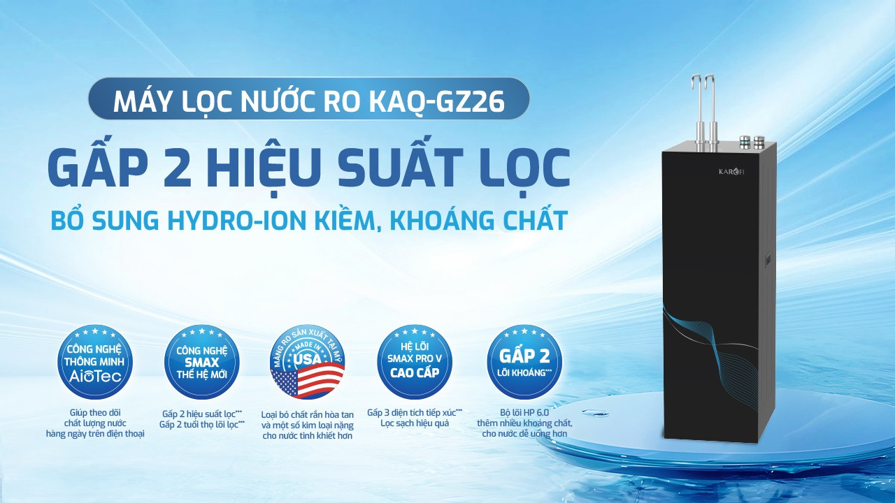 Máy lọc nước Karofi KAQ-GZ26