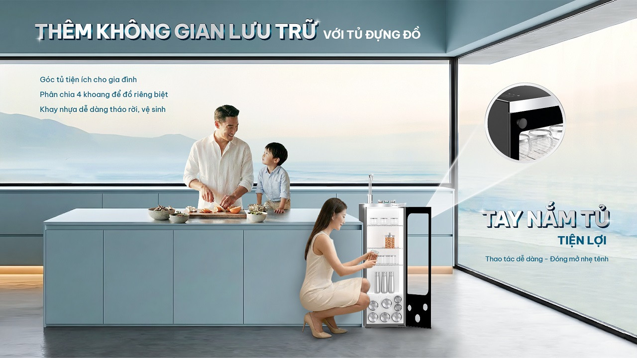 Máy lọc nước nóng lạnh Karofi Diamond S68E