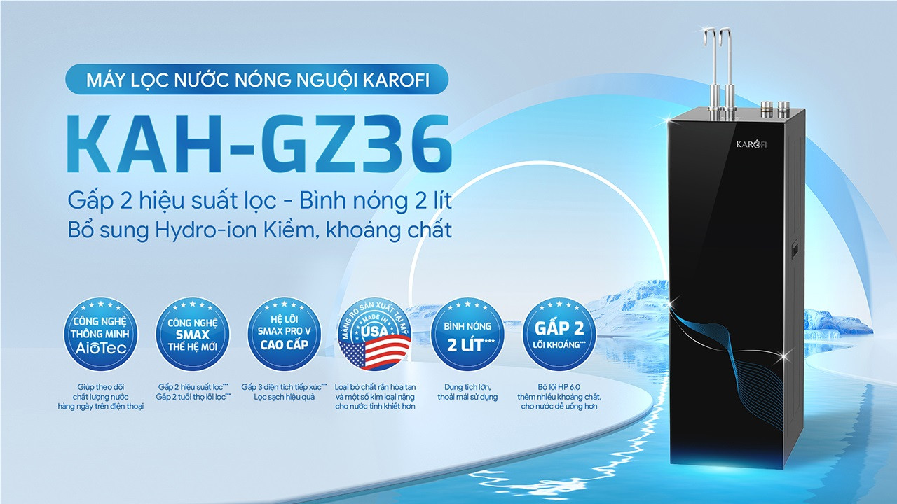 Máy lọc nước nóng nguội Karofi KAH-GZ36
