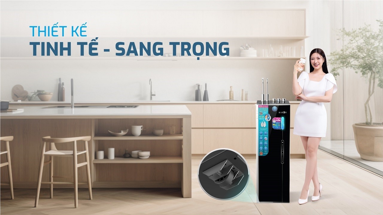 Máy lọc nước nóng lạnh Hydro-ion kiềm Karofi KAE-HKT68