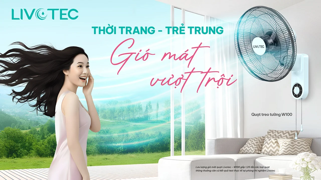 Quạt treo tường Livotec W-100