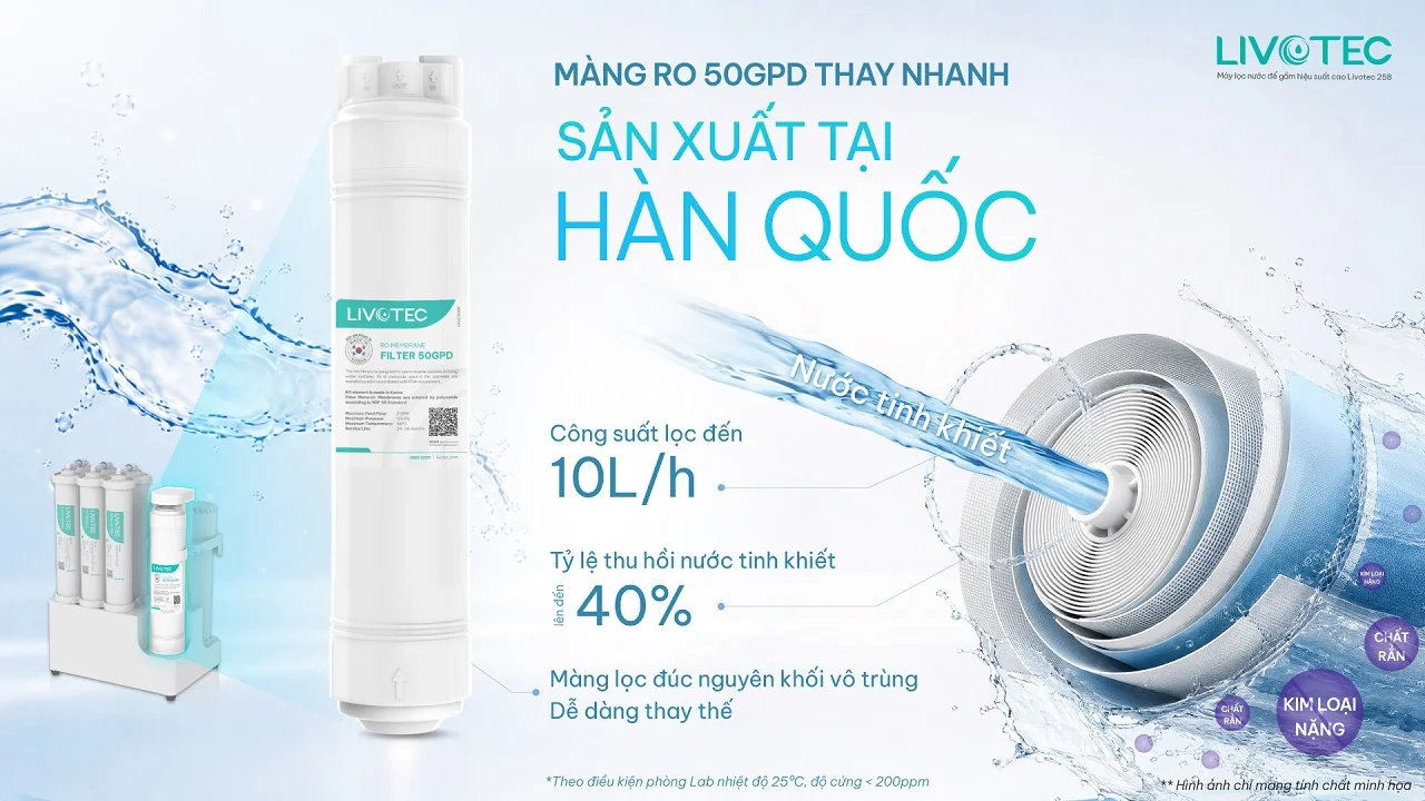 Máy lọc nước để gầm Livotec 258