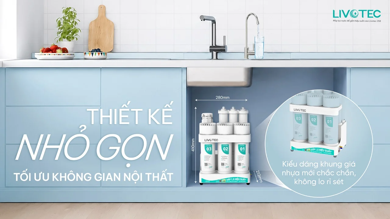 Máy lọc nước để gầm Livotec 258