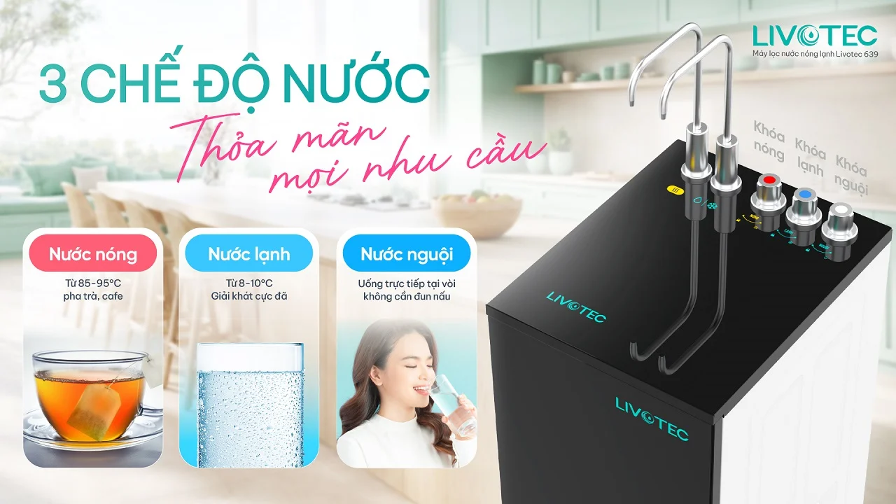Máy lọc nước nóng lạnh Livotec 639