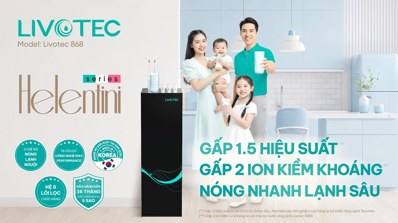 Máy lọc nước nóng lạnh Livotec 868