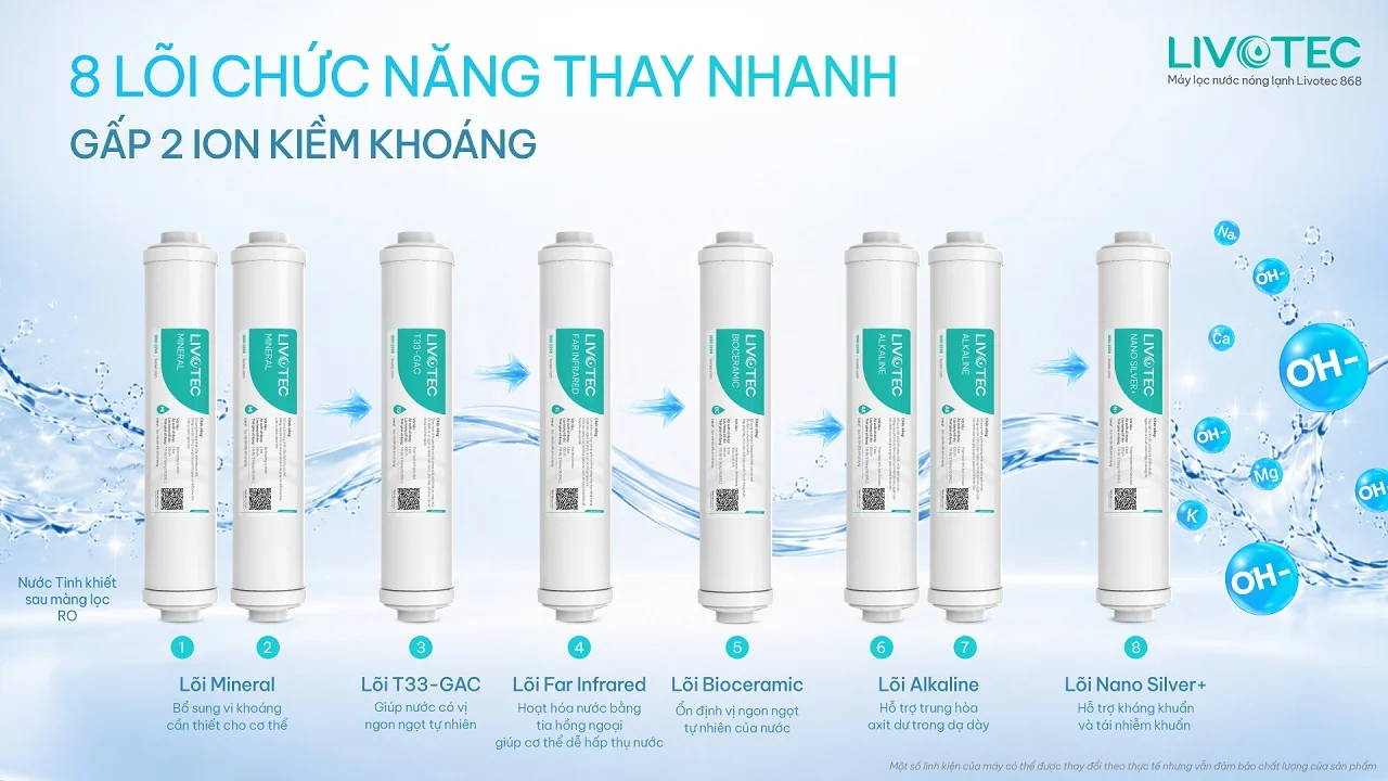 Máy lọc nước nóng lạnh Livotec 868