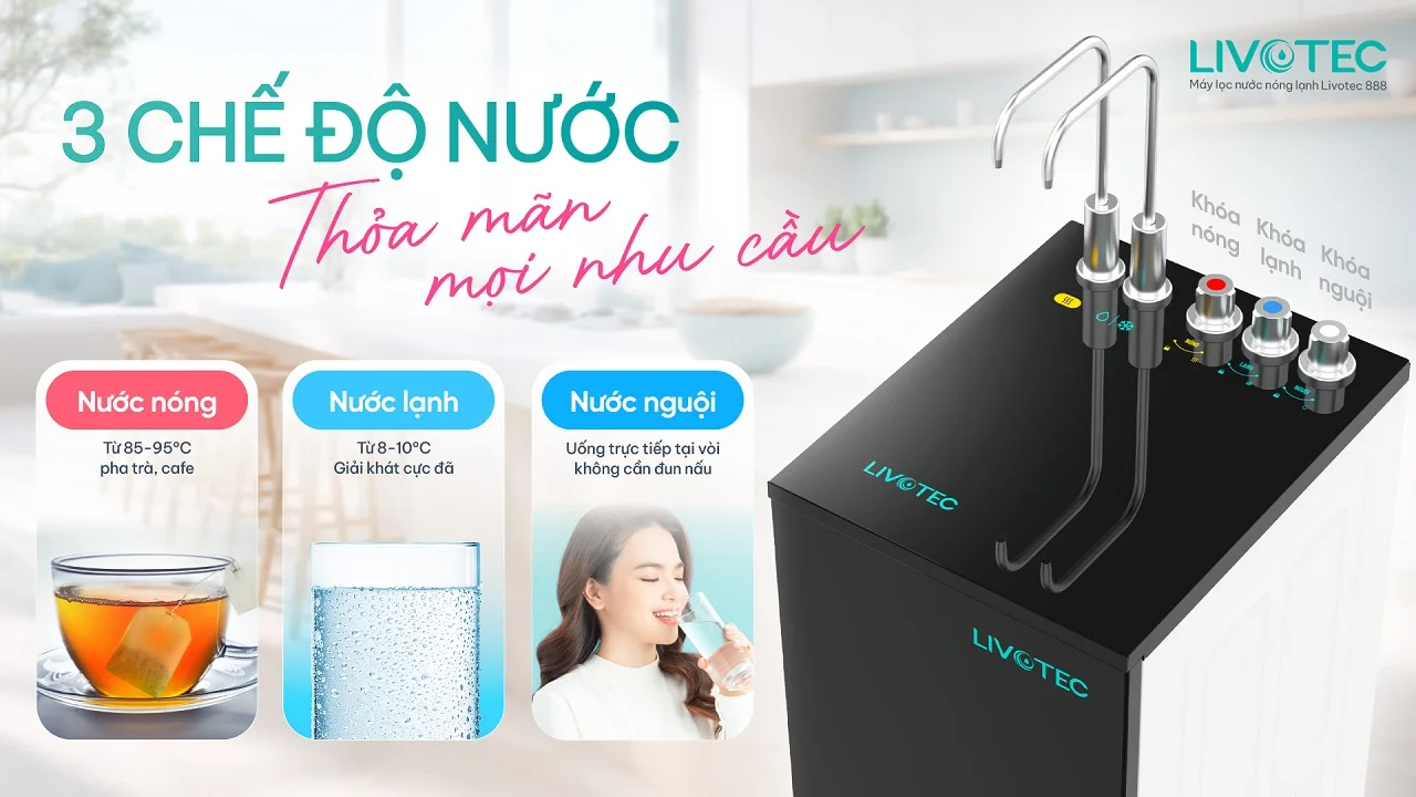 Máy lọc nước nóng lạnh Livotec 888