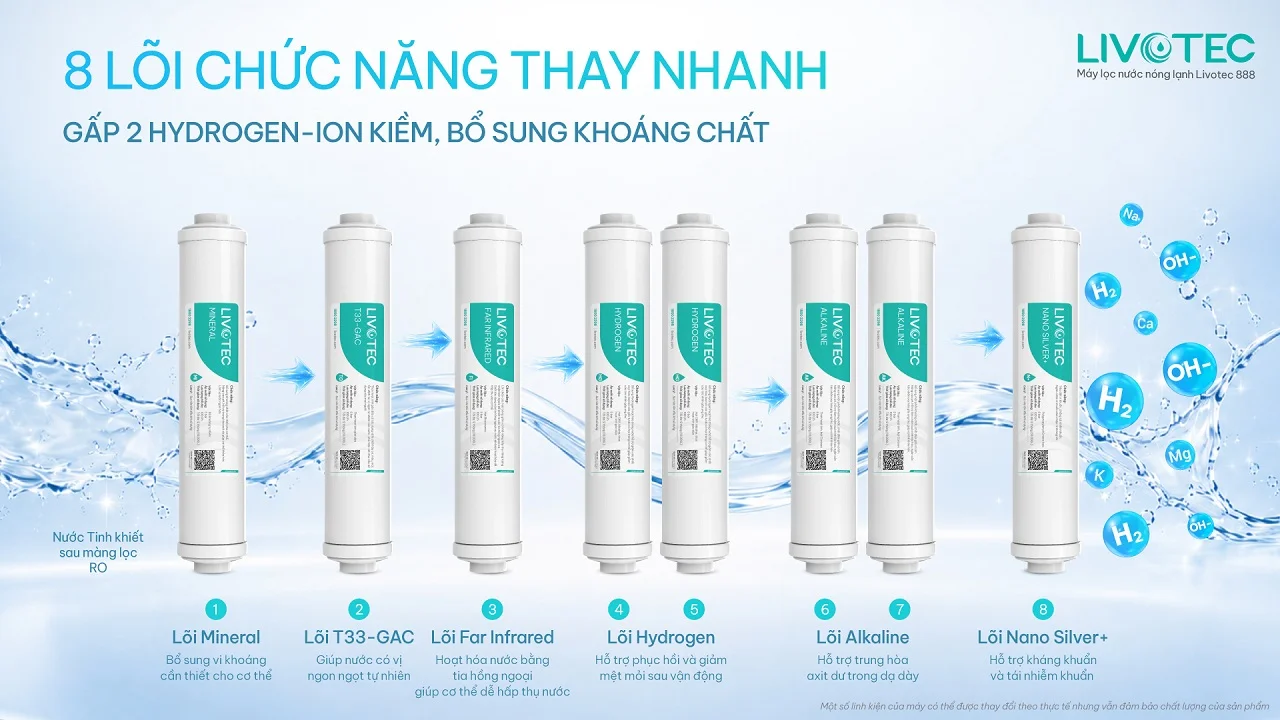Máy lọc nước nóng lạnh Livotec 888