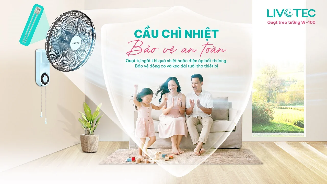 Quạt treo tường Livotec W-100