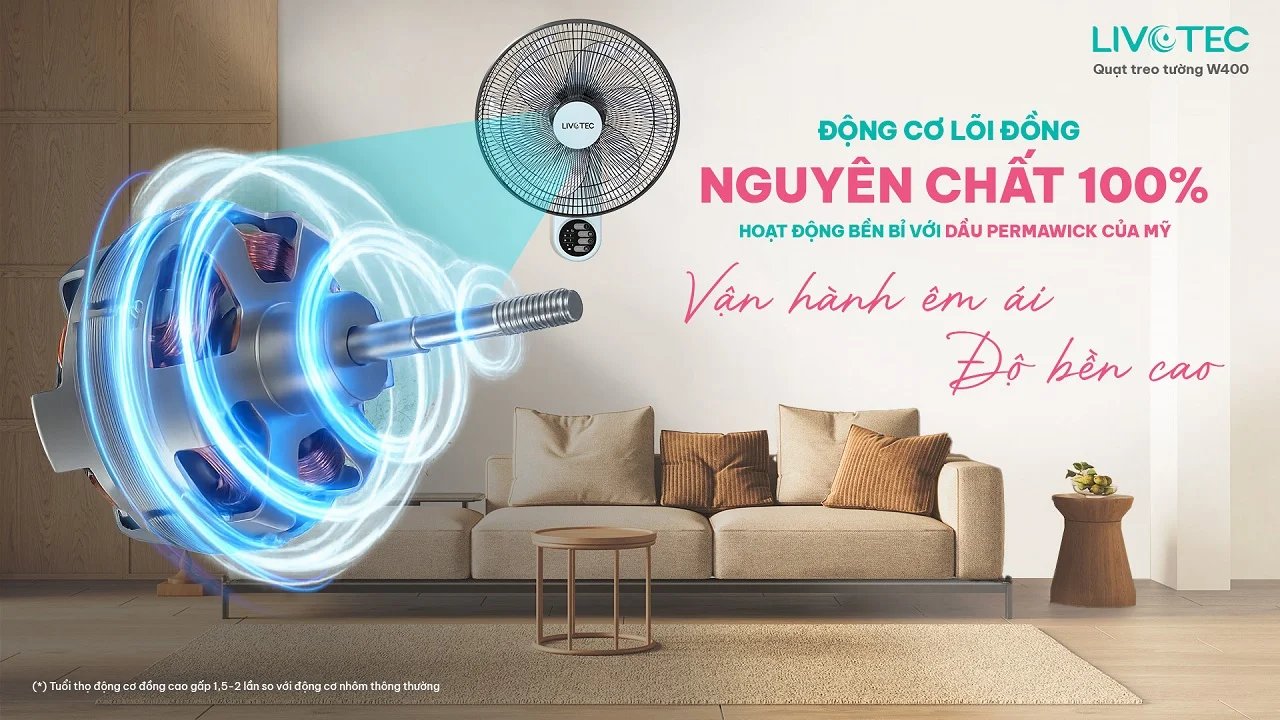Quạt treo tường Livotec W-400