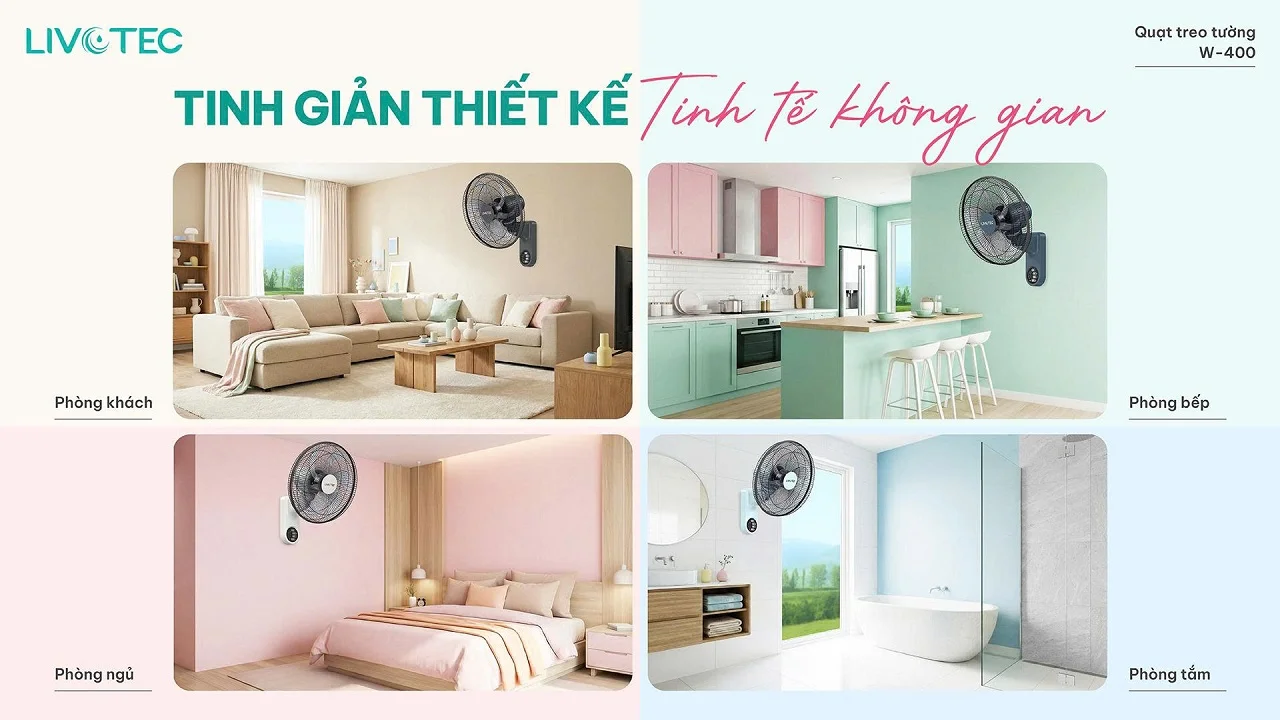 Quạt treo tường Livotec W-400