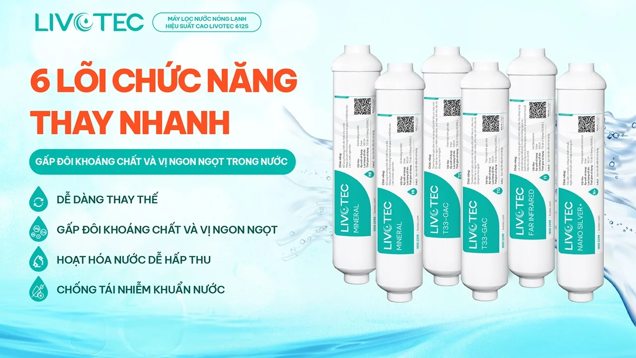 Máy lọc nước nóng lạnh Livotec 612S