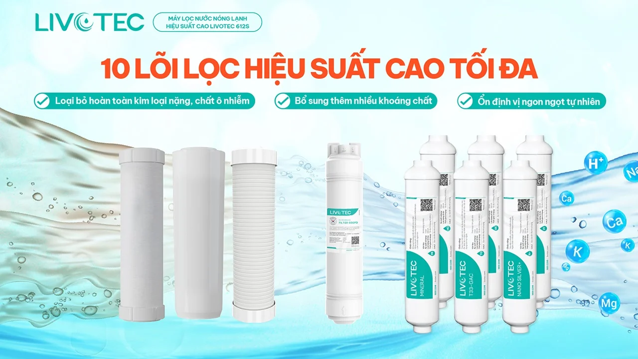 Máy lọc nước nóng lạnh Livotec 612S