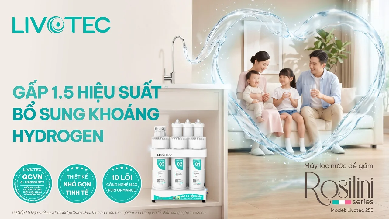 Máy lọc nước để gầm Livotec 258