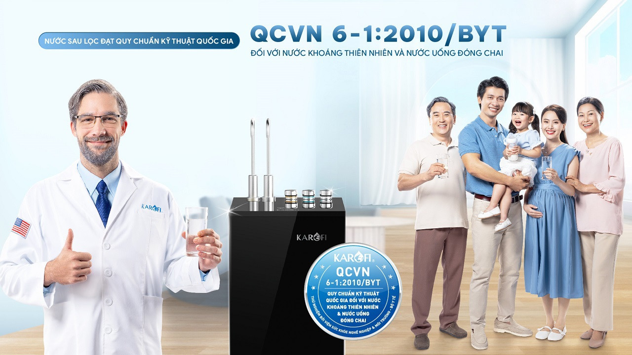 Máy lọc nước nóng lạnh Karofi KAD-GB65
