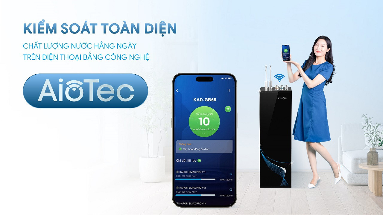 Máy lọc nước nóng lạnh Karofi KAD-GB65