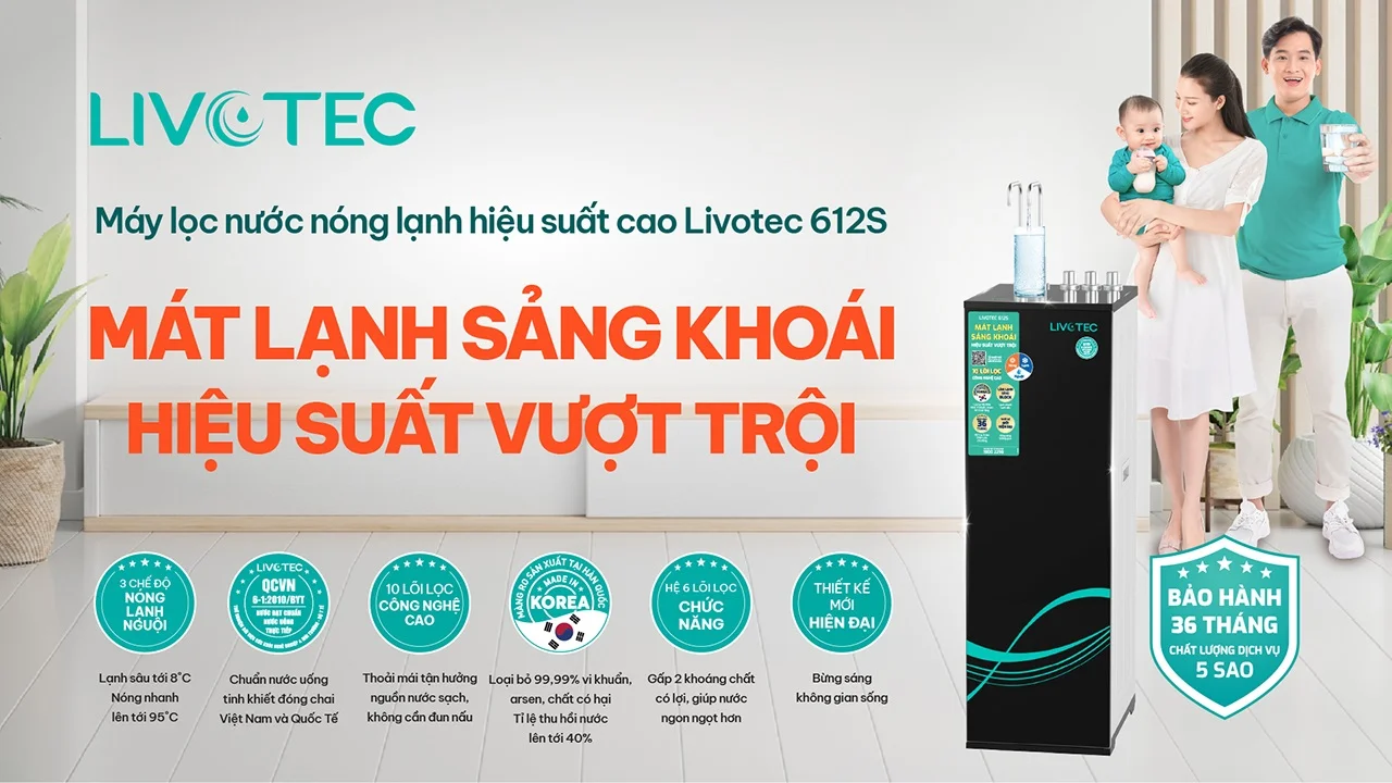 Máy lọc nước nóng lạnh Livotec 612S