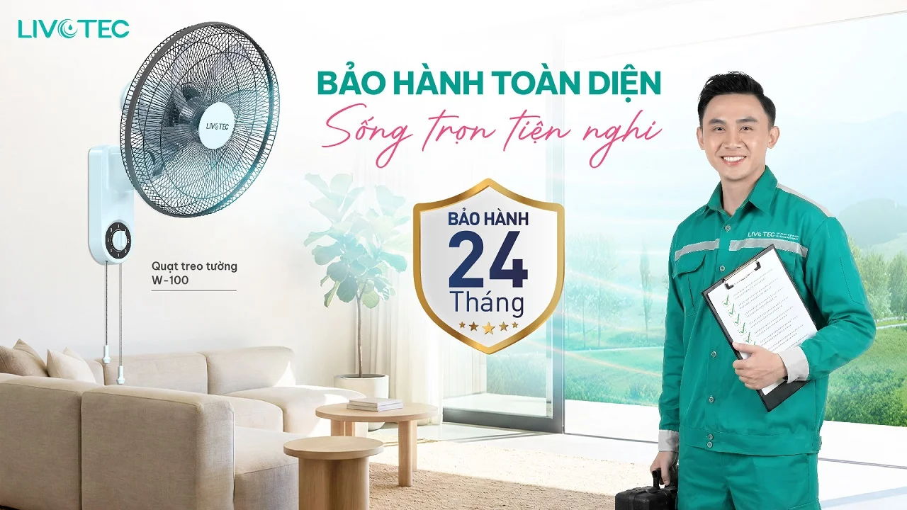 Quạt treo tường Livotec W-100