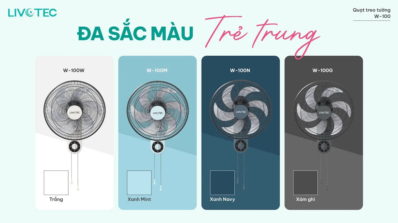 Quạt treo tường Livotec W-100
