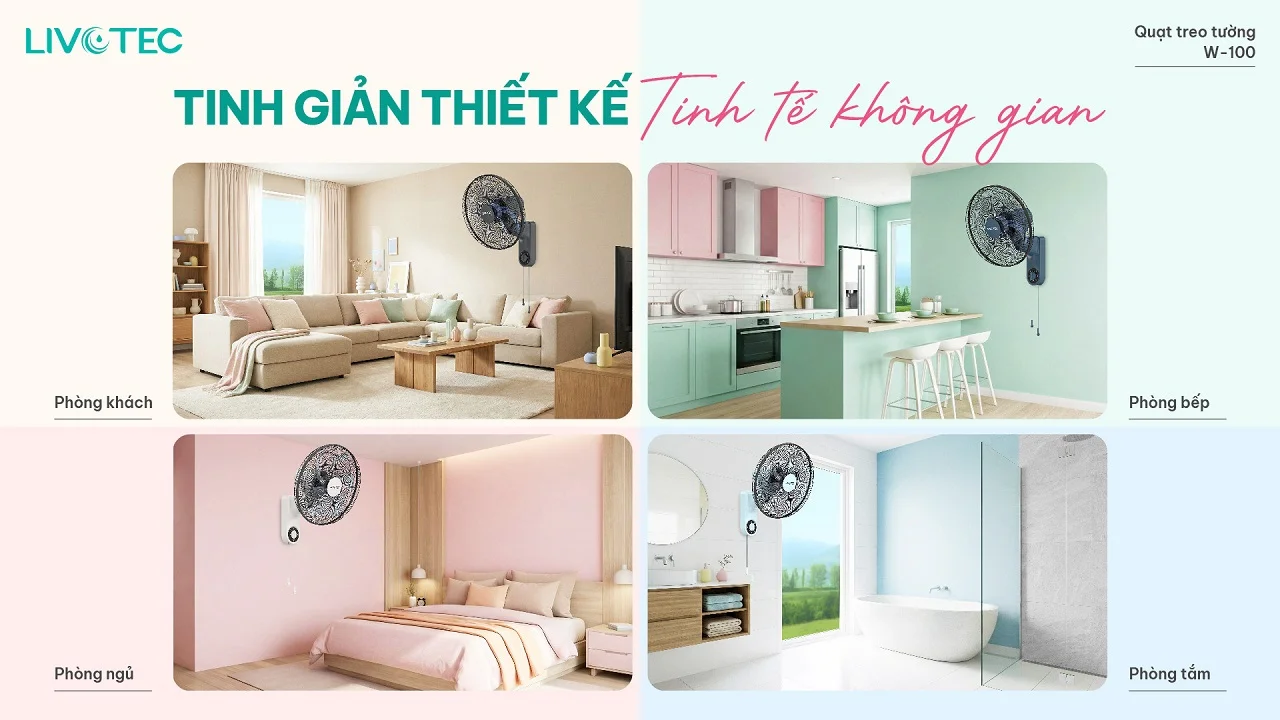 Quạt treo tường Livotec W-100