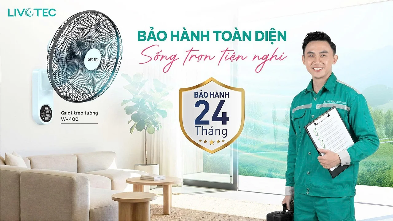 Quạt treo tường Livotec W-400