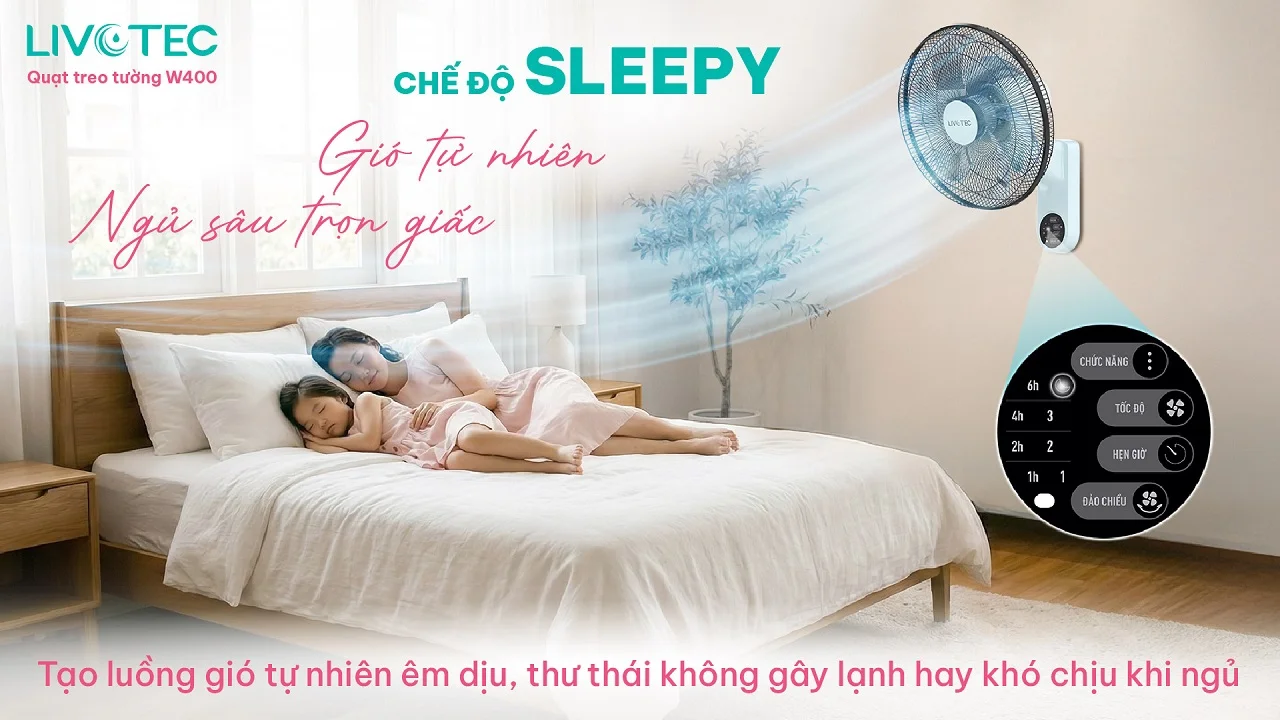 Quạt treo tường Livotec W-400