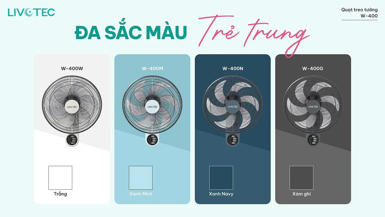 Quạt treo tường Livotec W-400