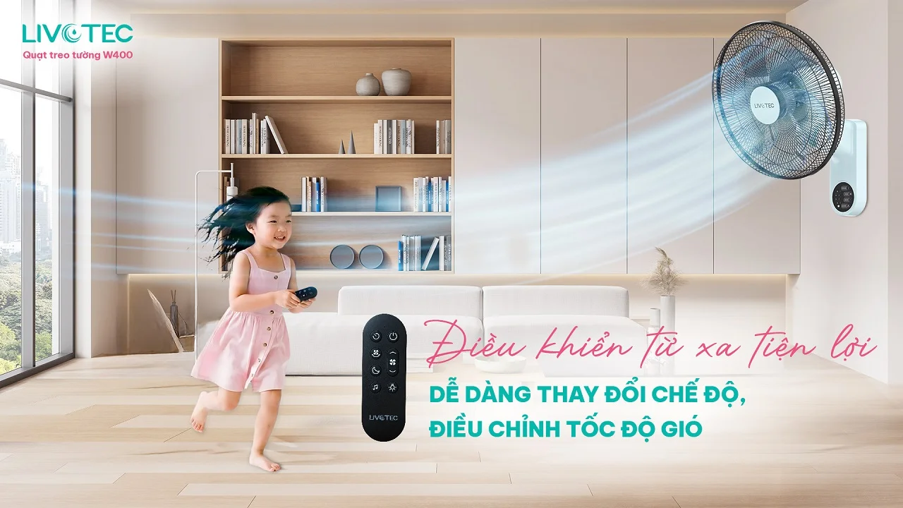 Quạt treo tường Livotec W-400