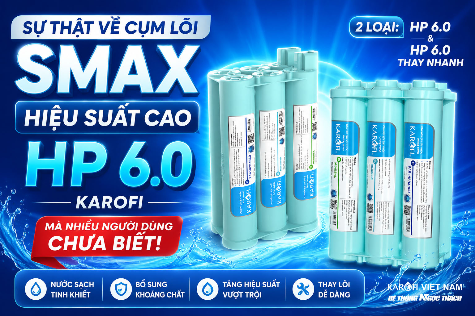 Sự Thật Về Cụm Lõi Smax Hiệu Suất Cao HP 6.0 Karofi Mà Nhiều Người Dùng Chưa Biết