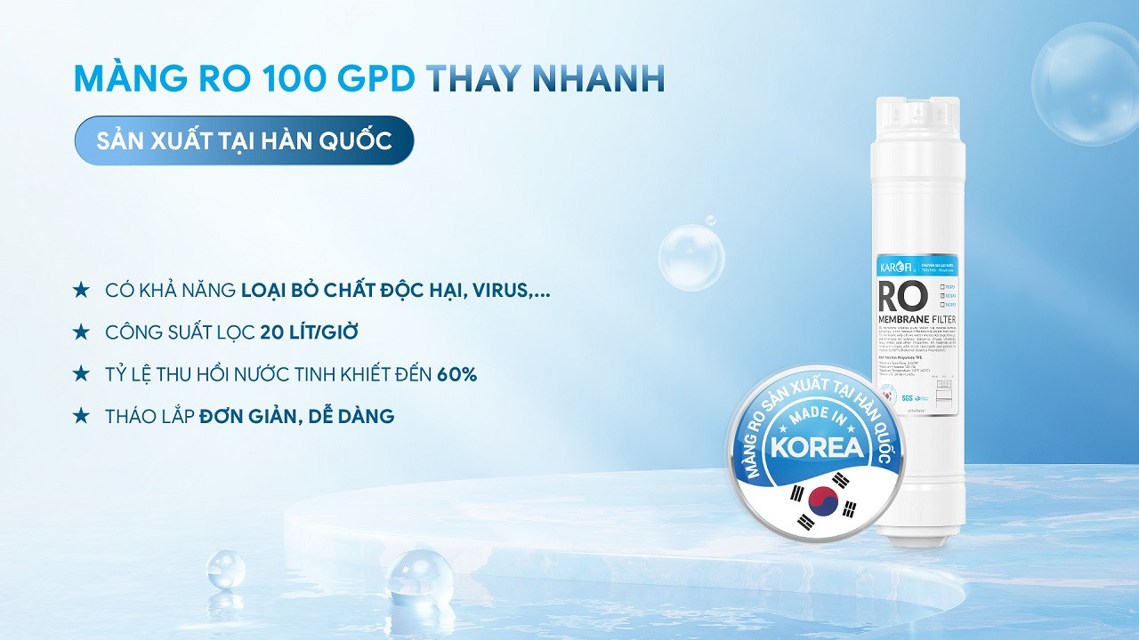 Máy lọc nước nóng lạnh Karofi KAD-GB65