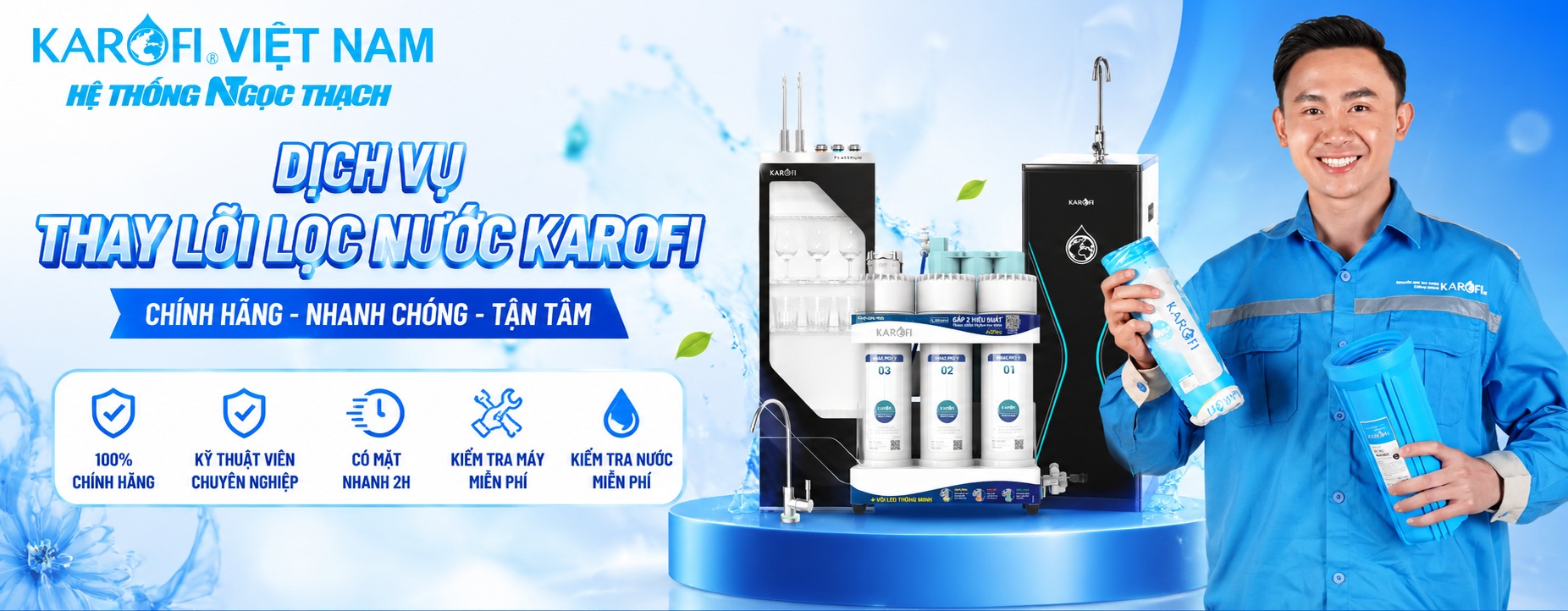 Dịch vụ Thay Lõi Lọc Nước Karofi Chính Hãng - Tại Nhà