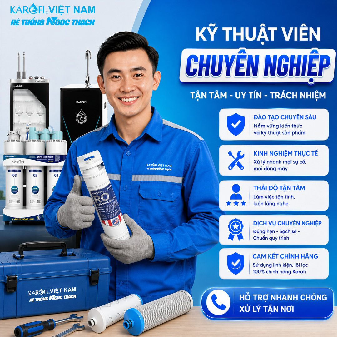Thợ sửa máy lọc nước karofi chuyên nghiệp