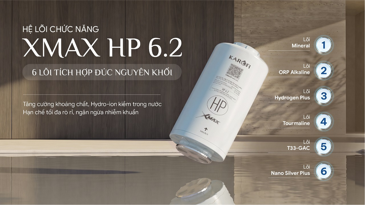 Máy lọc nước nóng lạnh Hydro-ion kiềm Karofi DIAMOND KAFÉ X68
