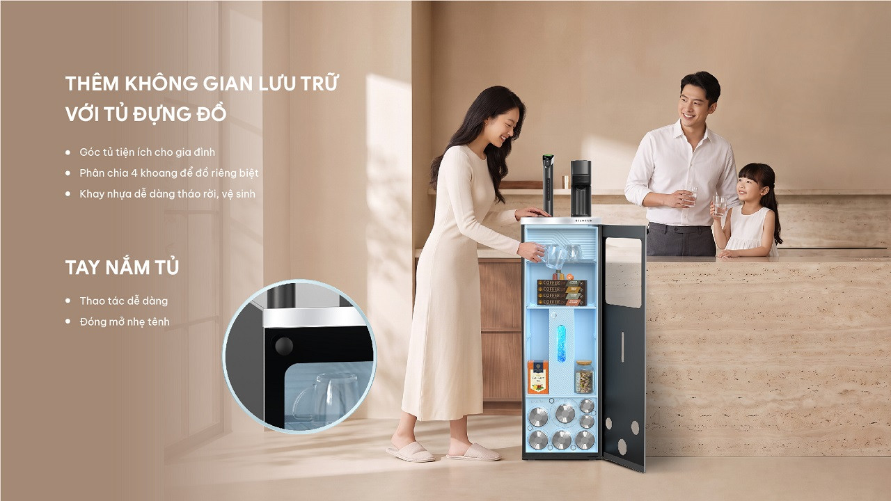 Máy lọc nước nóng lạnh Hydro-ion kiềm Karofi DIAMOND KAFÉ X68