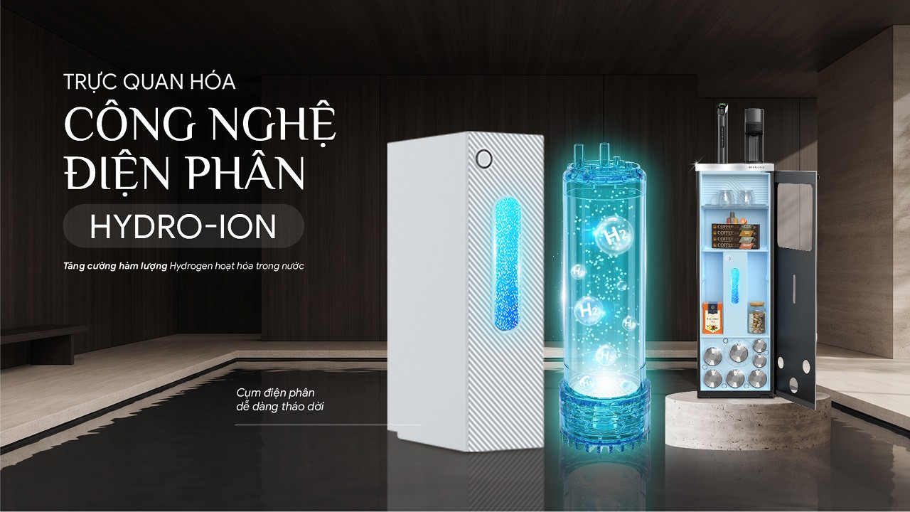 Máy lọc nước nóng lạnh Hydro-ion kiềm Karofi DIAMOND KAFÉ X68
