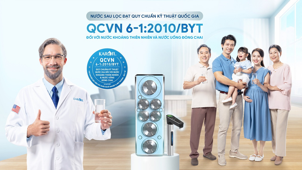 Máy lọc nước RO Karofi Diamond U12 - Vòi LED thông minh - Không bình áp