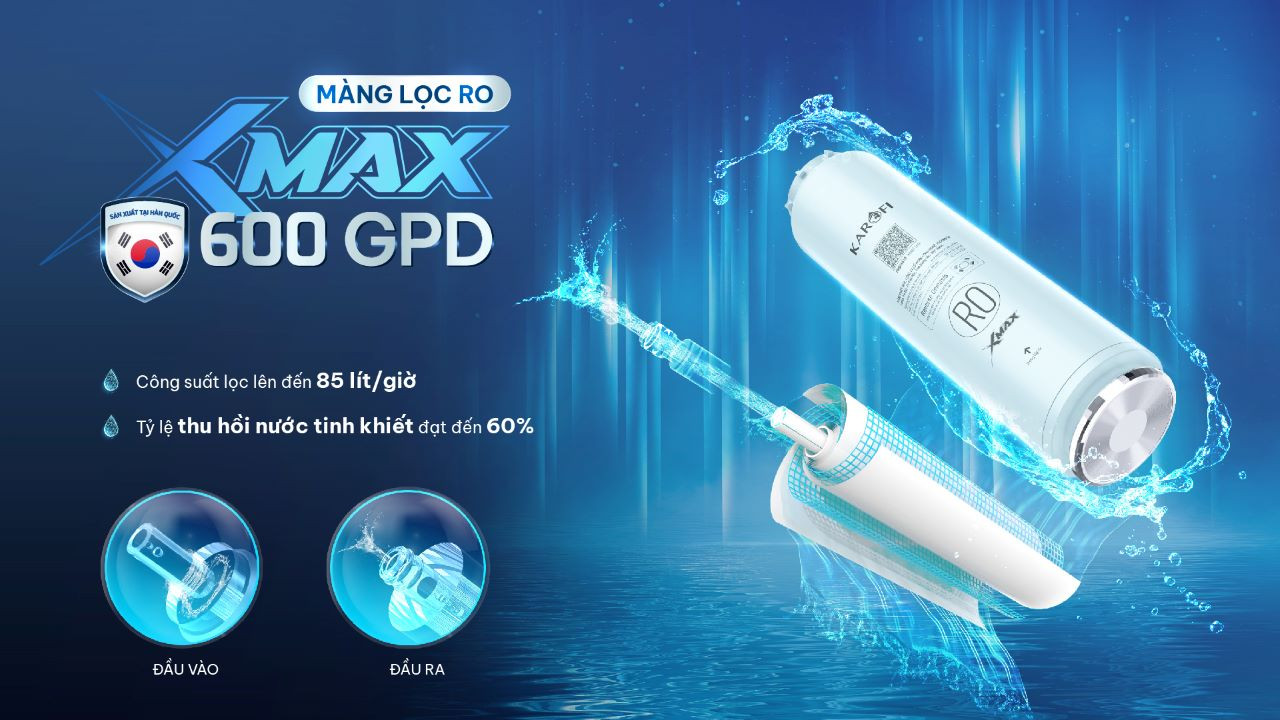 Máy lọc nước RO Karofi Diamond U12 - Vòi LED thông minh - Không bình áp