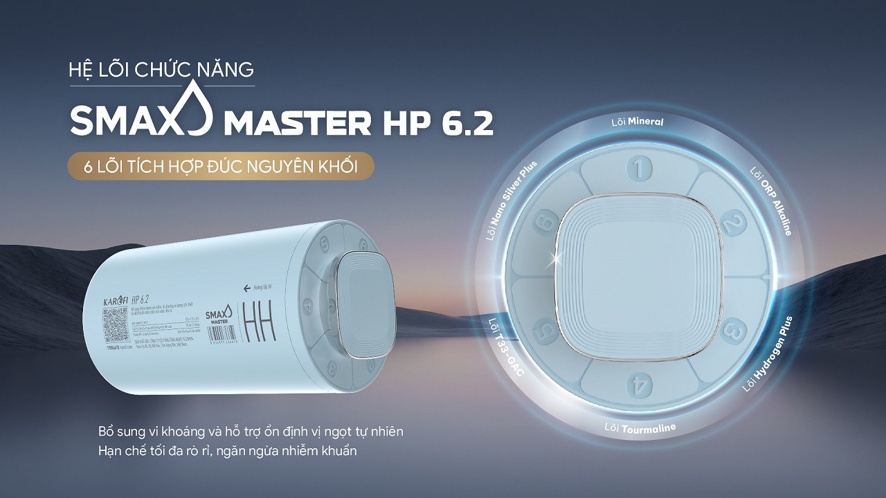 Máy lọc nước nóng lạnh Hydro-ion kiềm Karofi PLATINUM SA5