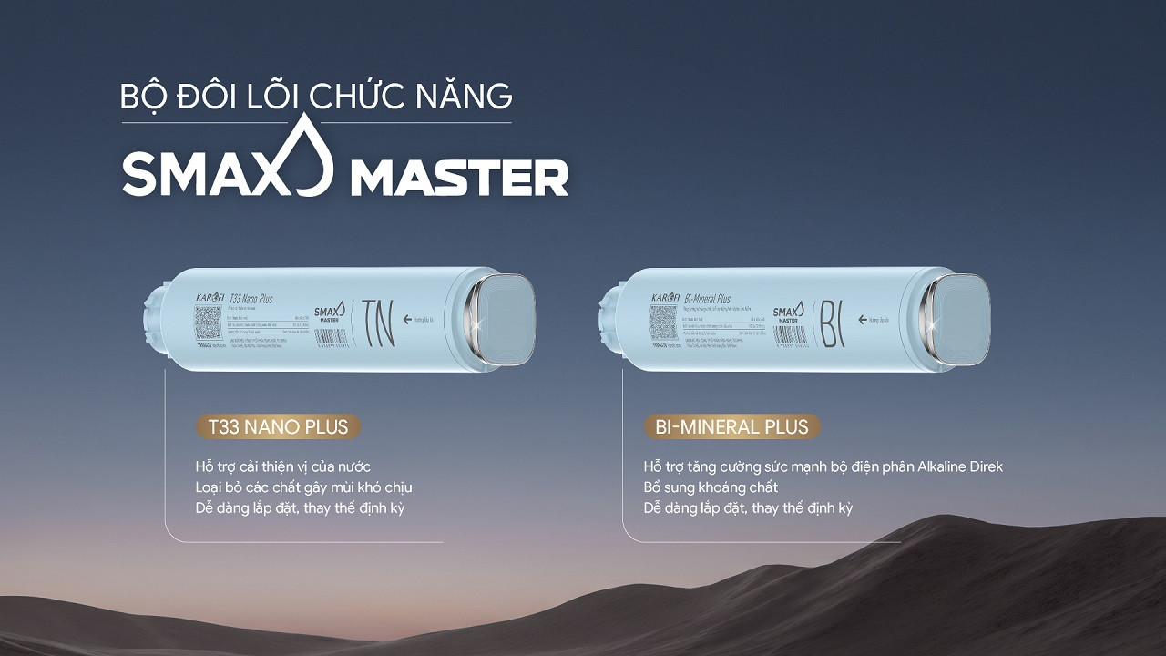Máy lọc nước nóng lạnh Hydro-ion kiềm Karofi PLATINUM SA5