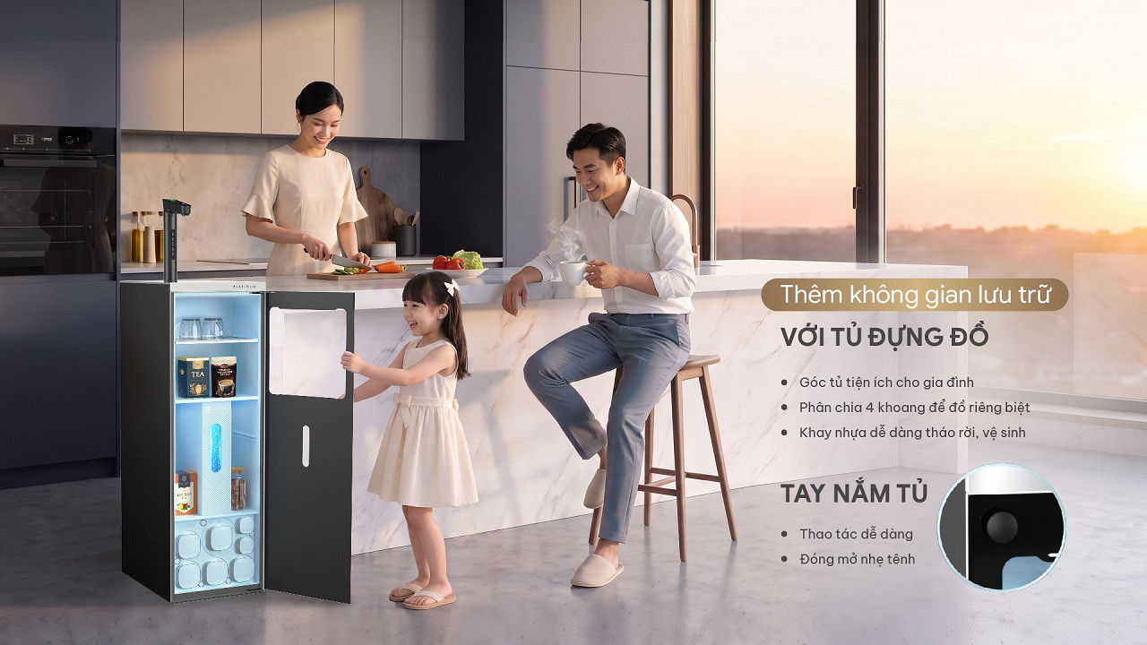 Máy lọc nước nóng lạnh Hydro-ion kiềm Karofi PLATINUM SA5