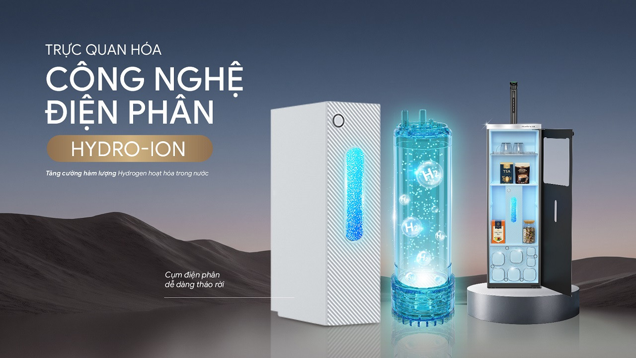 Máy lọc nước nóng lạnh Hydro-ion kiềm Karofi PLATINUM SA5