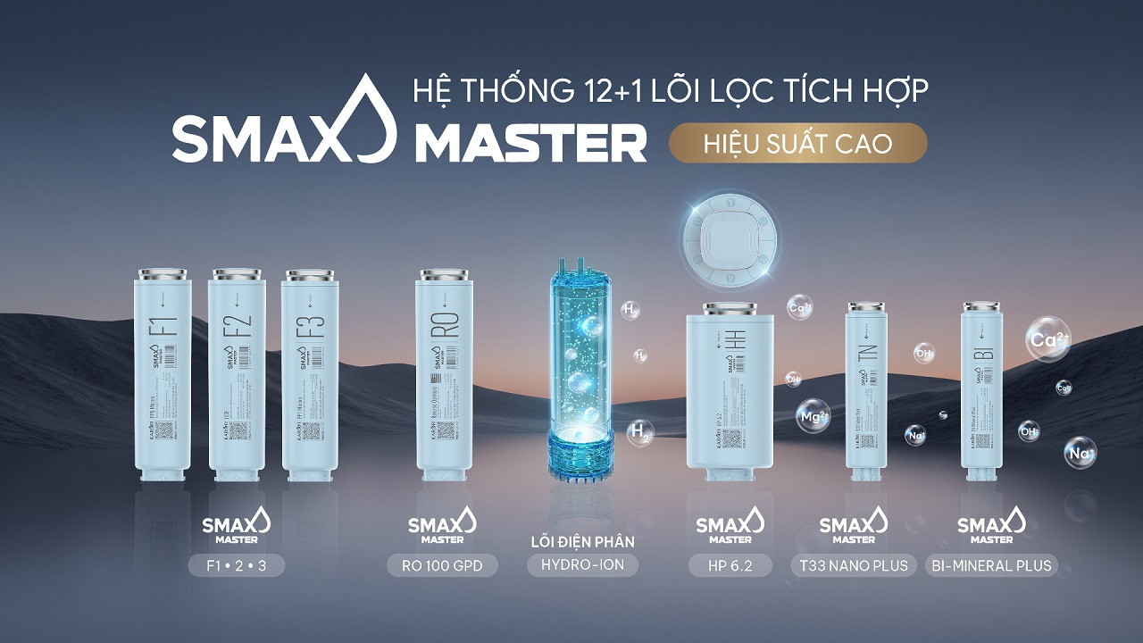 Máy lọc nước nóng lạnh Hydro-ion kiềm Karofi PLATINUM SA5