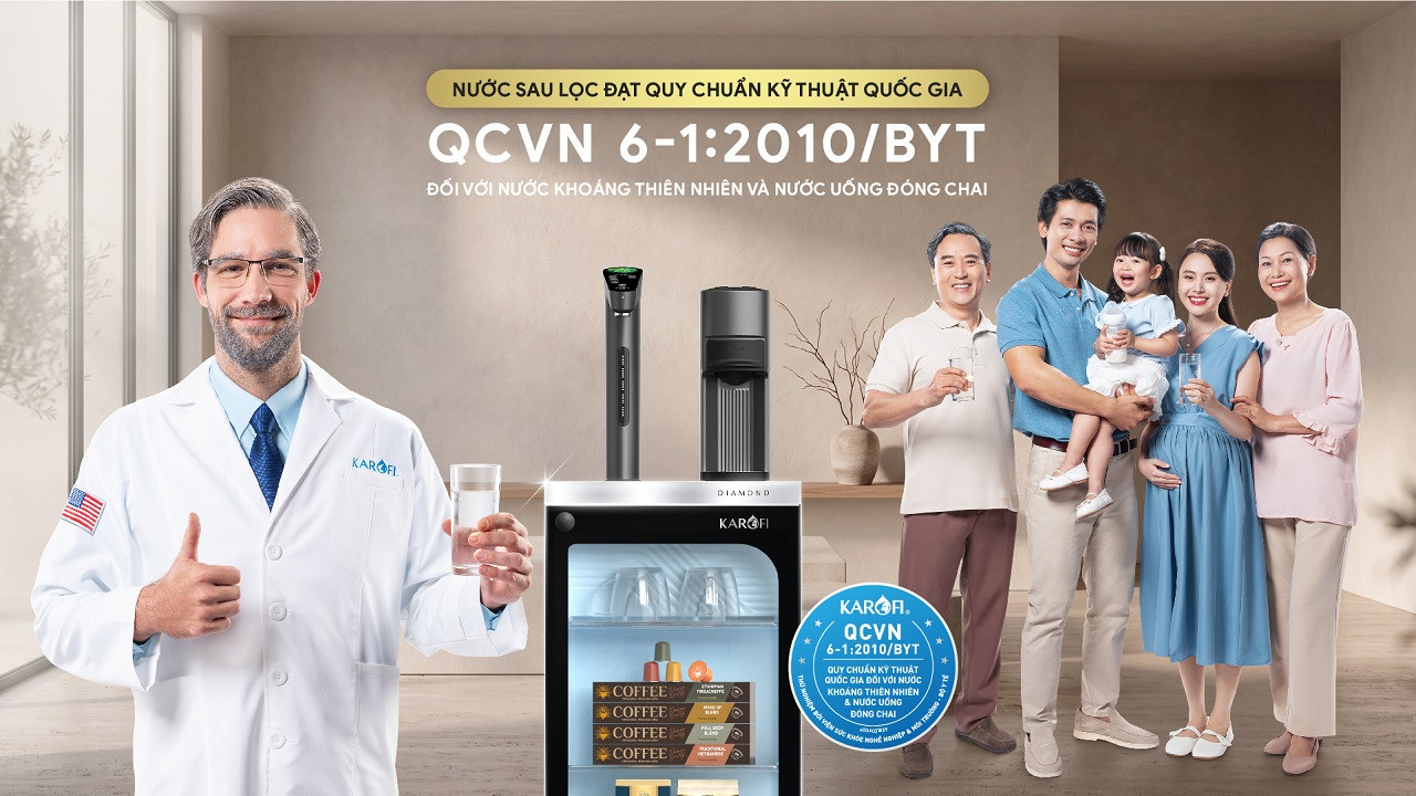 Máy lọc nước nóng lạnh Karofi DIAMOND KAFÉ T38