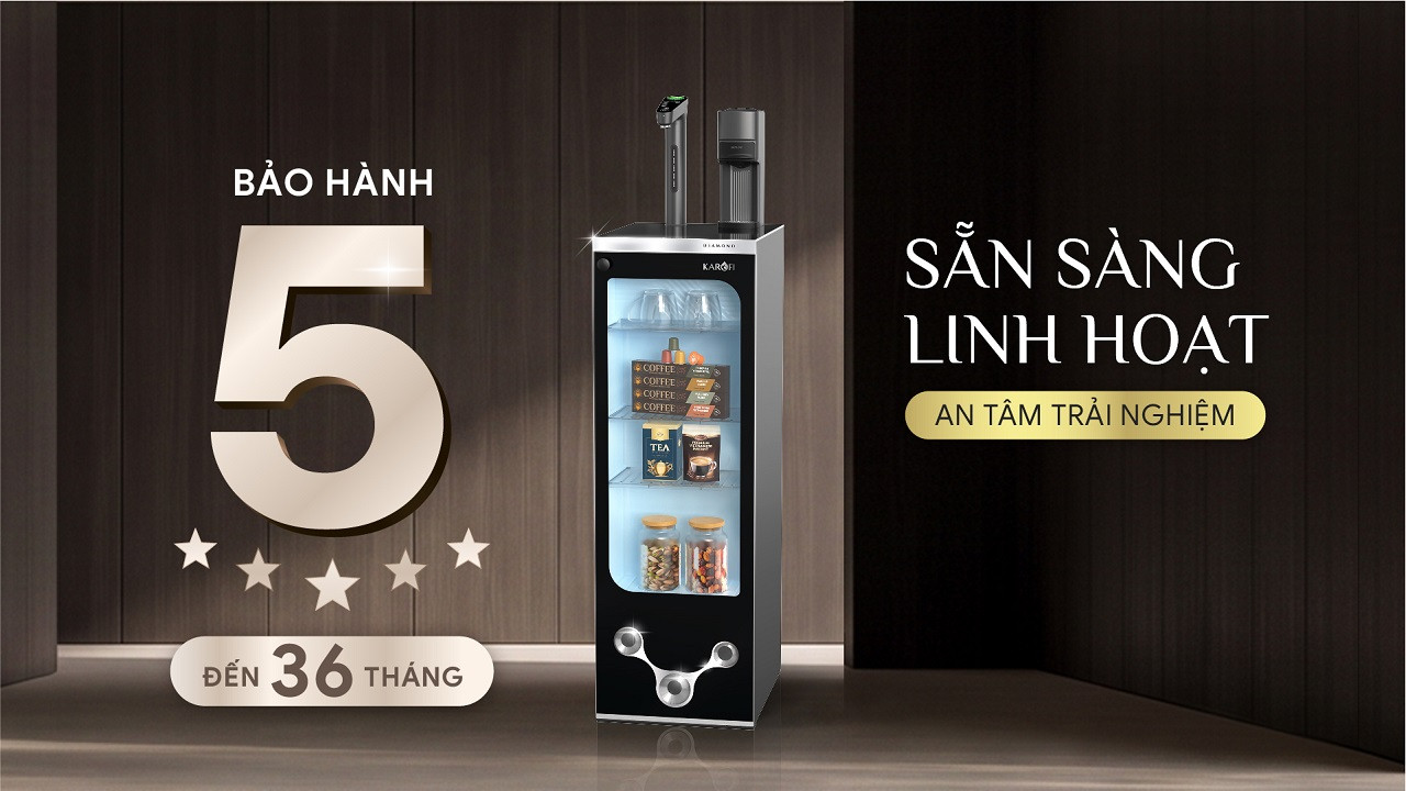 Máy lọc nước nóng lạnh Karofi DIAMOND KAFÉ T38