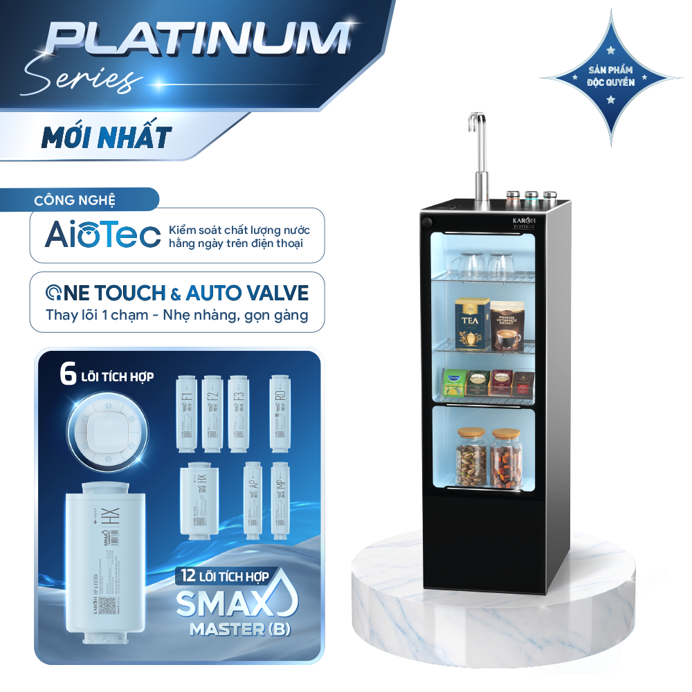 Máy lọc nước nóng lạnh Karofi PLATINUM L56