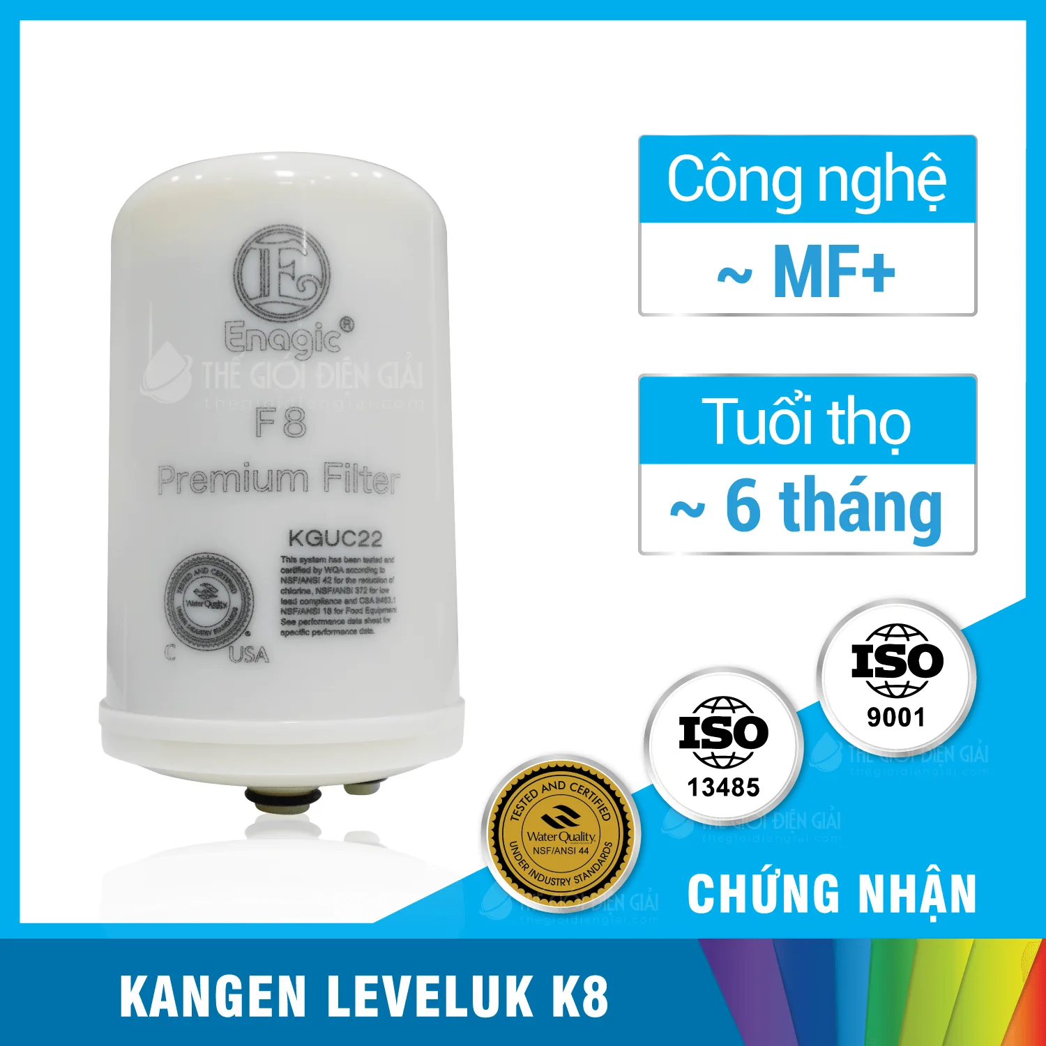Lõi lọc tinh MF Kangen F8 Premium Filter – Lõi lọc chính hãng cho Kangen LeveLuk K8