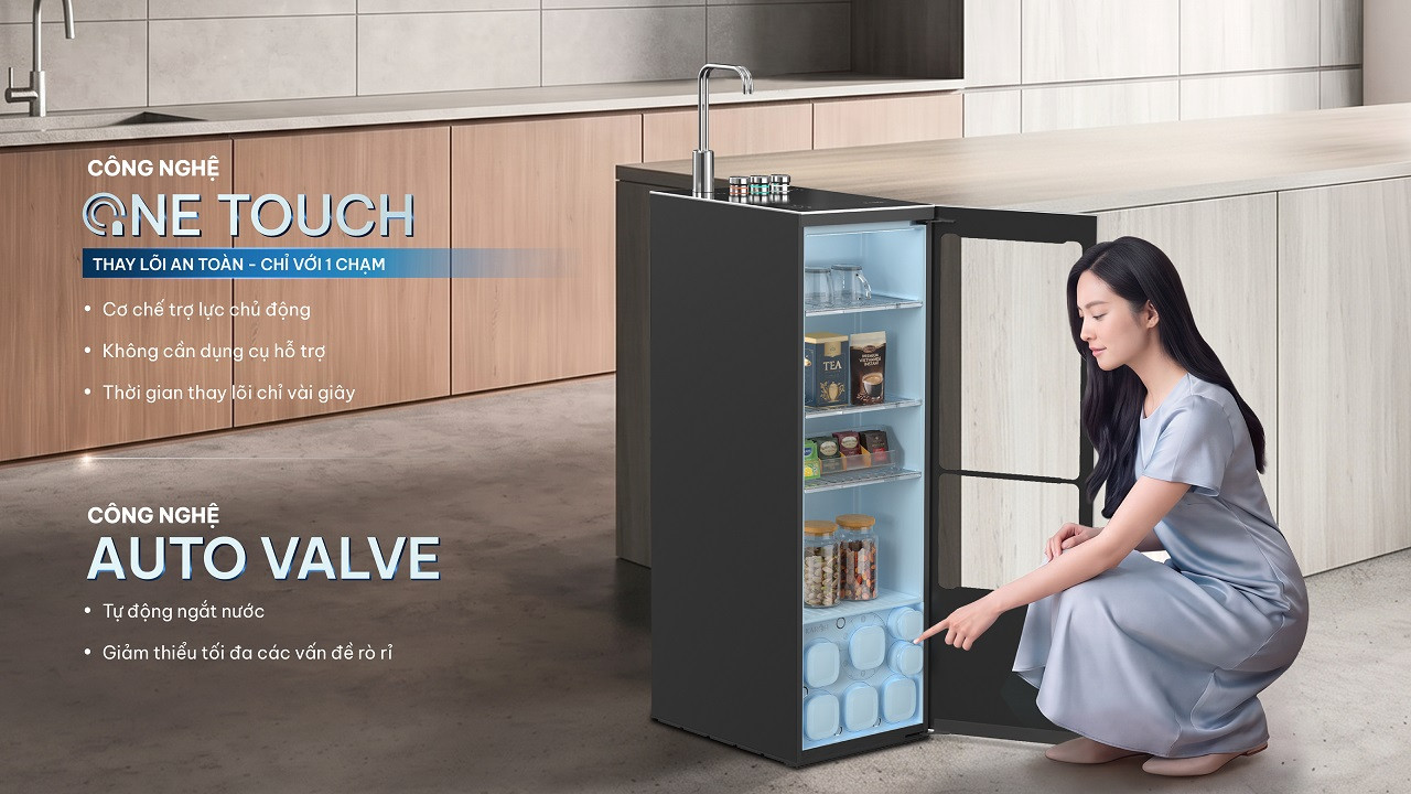 Máy lọc nước nóng lạnh Karofi PLATINUM L56